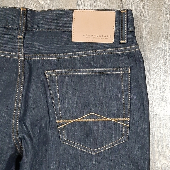 NEW Aeropostale Men's Jeans 30 x 30 Skinny Denim Dark Blue Wash Cotton Blend - Picture 5 of 8